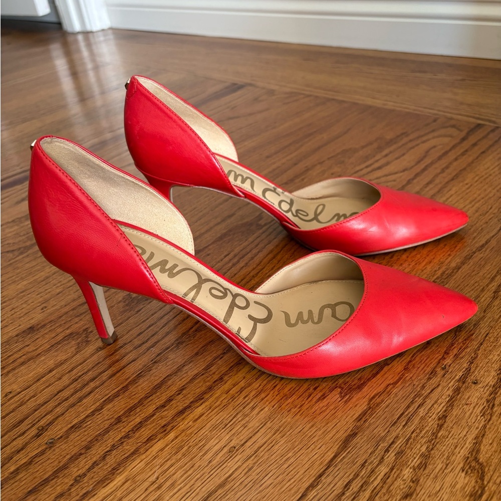 Sam Edelman Bold Red Pointed Heels